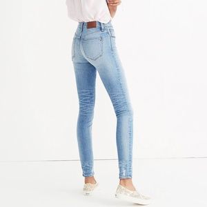 9" High-Rise Skinny Jeans: Destructed-Hem Edition